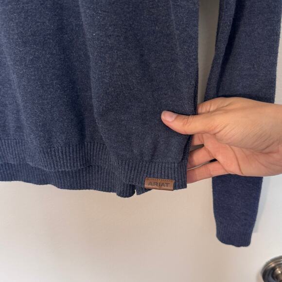 Ariat Women's Lexi Sweater in Navy Blue Size XL - Picture 3 of 4